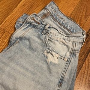American Eagle Light Wash Jeans, wide leg